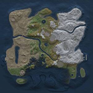 Thumbnail Rust Map: Procedural Map, Size: 3500, Seed: 1934311486, 13 Monuments