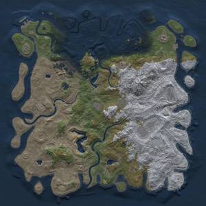 Thumbnail Rust Map: Procedural Map, Size: 5000, Seed: 478495598, 16 Monuments