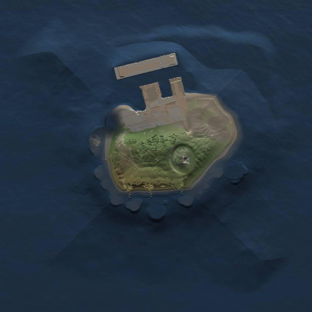 Rust Map: Procedural Map, Size: 1000, Seed: 543876040, 2 Monuments