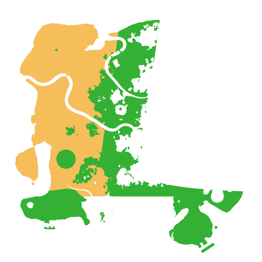 Biome Rust Map: Procedural Map, Size: 3600, Seed: 1453292126