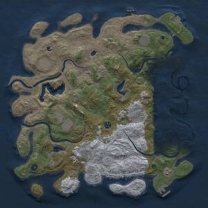 Thumbnail Rust Map: Procedural Map, Size: 4500, Seed: 664953043, 16 Monuments