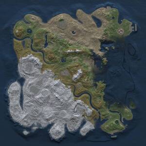 Thumbnail Rust Map: Procedural Map, Size: 4300, Seed: 1047940194, 16 Monuments