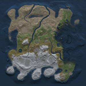 Thumbnail Rust Map: Procedural Map, Size: 3500, Seed: 1449013969, 15 Monuments
