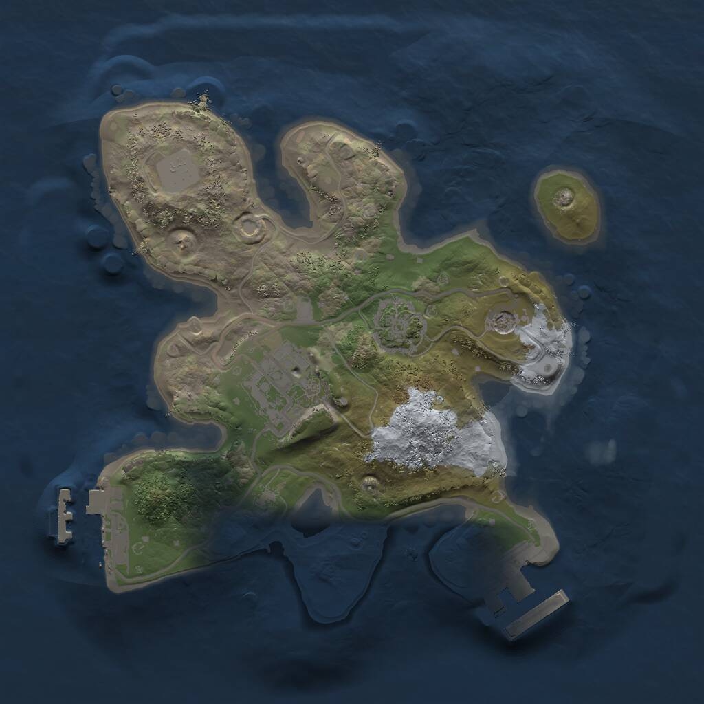 Rust Map: Procedural Map, Size: 2000, Seed: 52201845, 6 Monuments