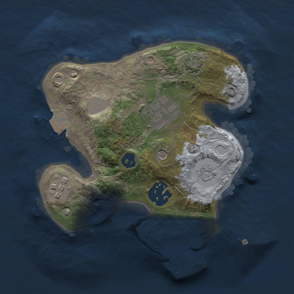 Rust Map: Procedural Map, Size: 1975, Seed: 435678, 8 Monuments