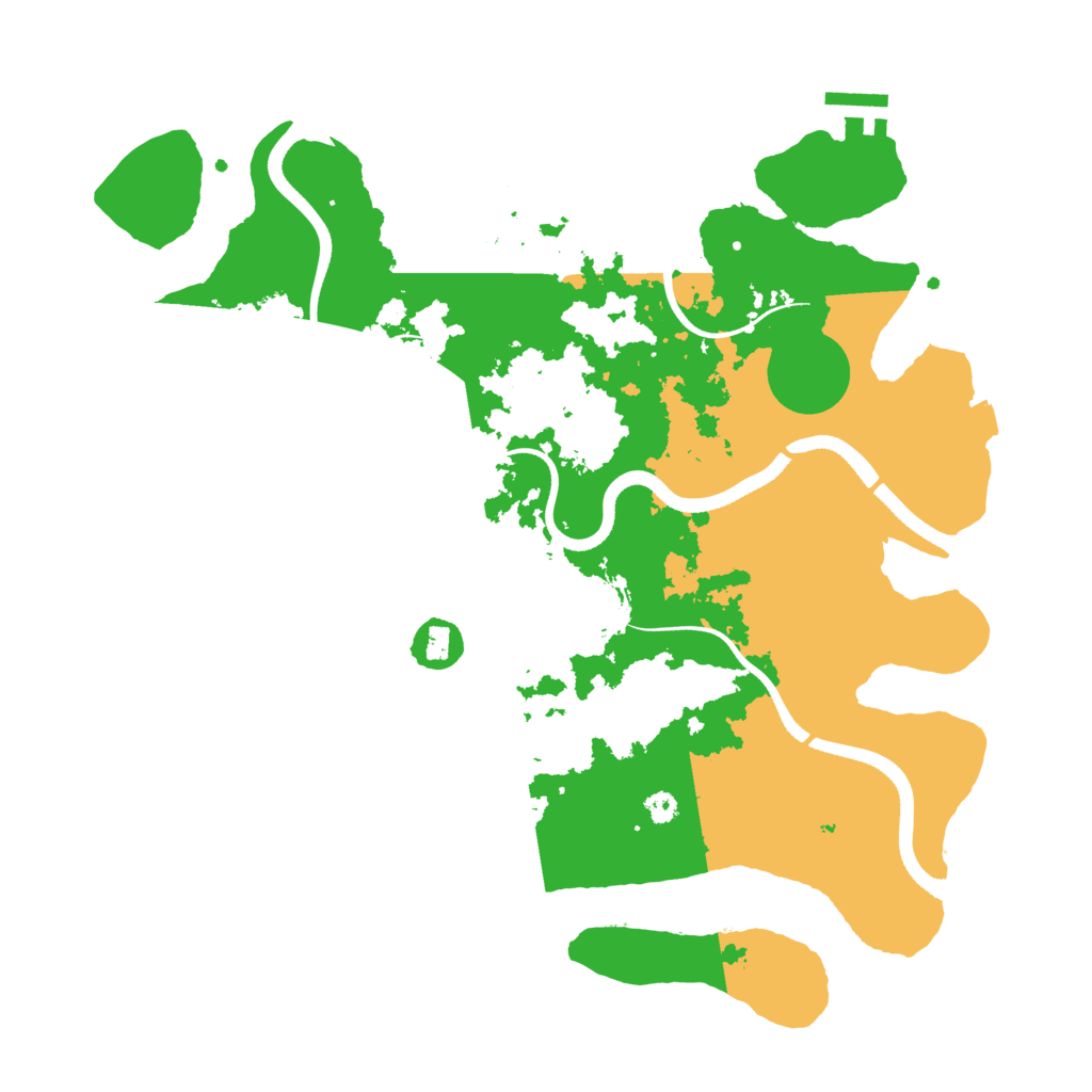 Biome Rust Map: Procedural Map, Size: 3500, Seed: 663851662