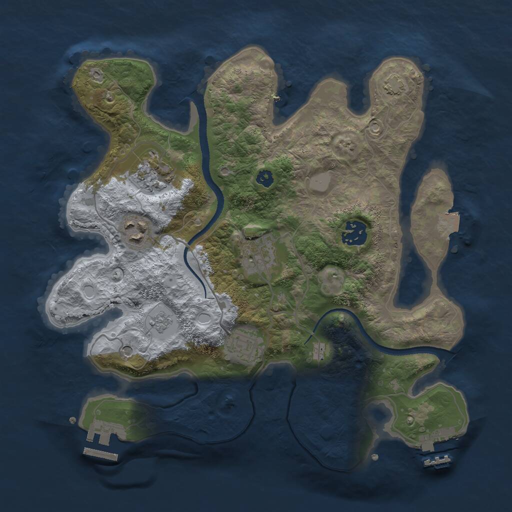 Rust Map: Procedural Map, Size: 3000, Seed: 940058943, 11 Monuments
