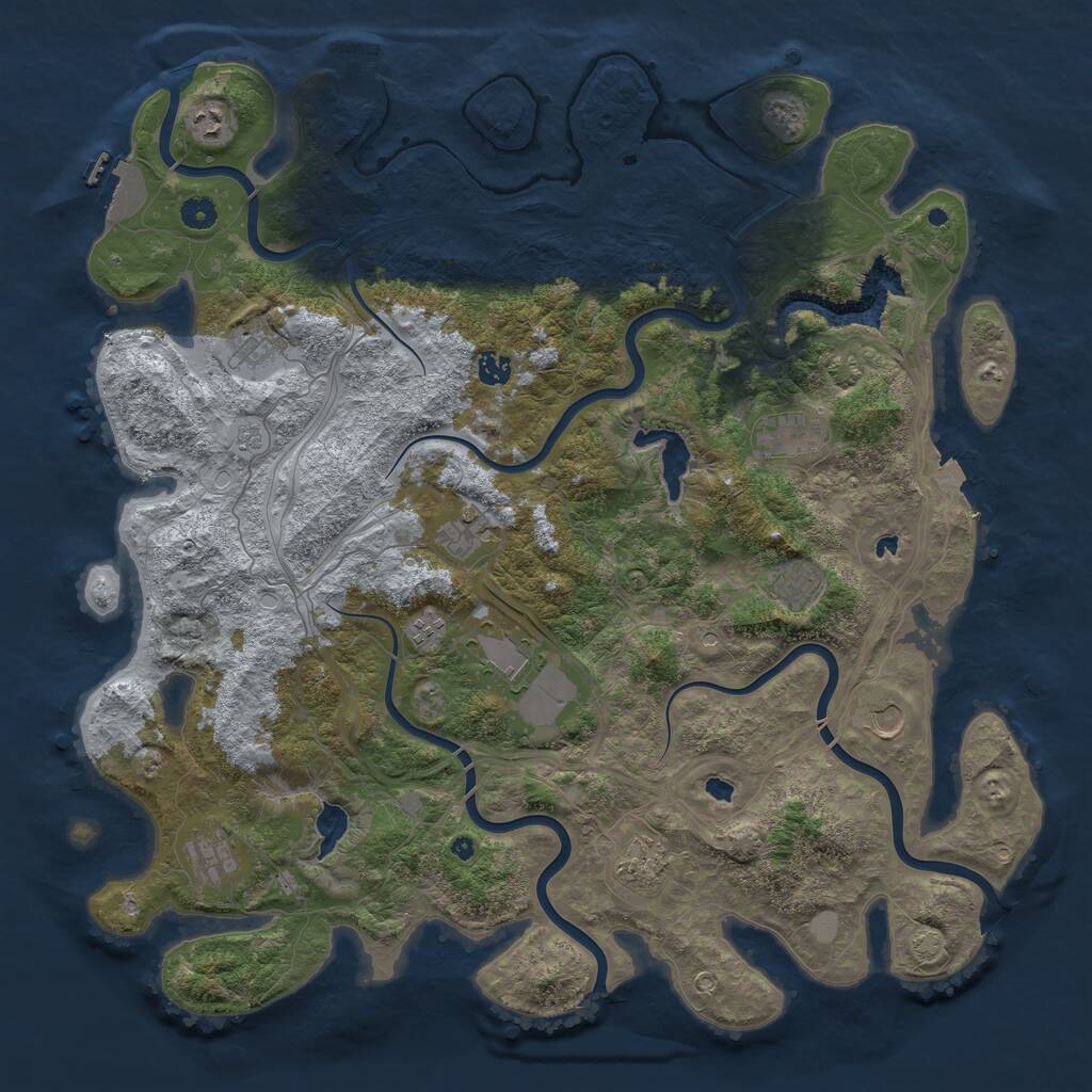 Rust Map: Procedural Map, Size: 4750, Seed: 1171964788, 17 Monuments