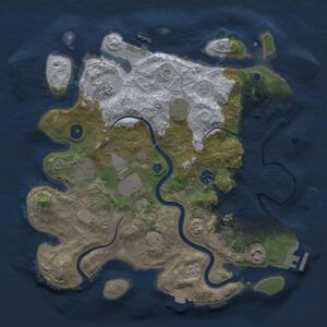 Thumbnail Rust Map: Procedural Map, Size: 3500, Seed: 1578876422, 14 Monuments