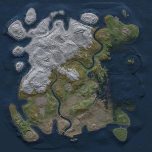 Thumbnail Rust Map: Procedural Map, Size: 3750, Seed: 1878726931, 14 Monuments