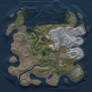 Thumbnail Rust Map: Procedural Map, Size: 3500, Seed: 29659, 15 Monuments