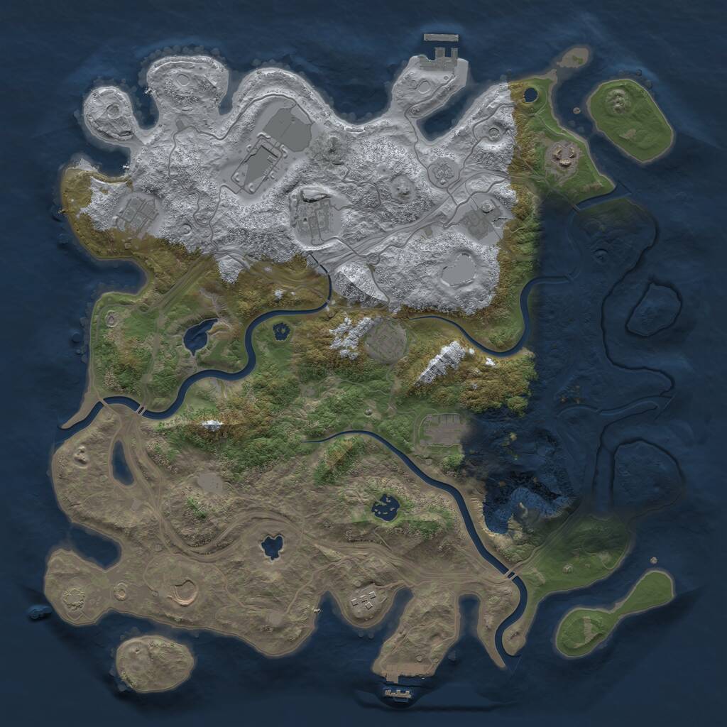 Rust Map: Procedural Map, Size: 4250, Seed: 2146709370, 16 Monuments