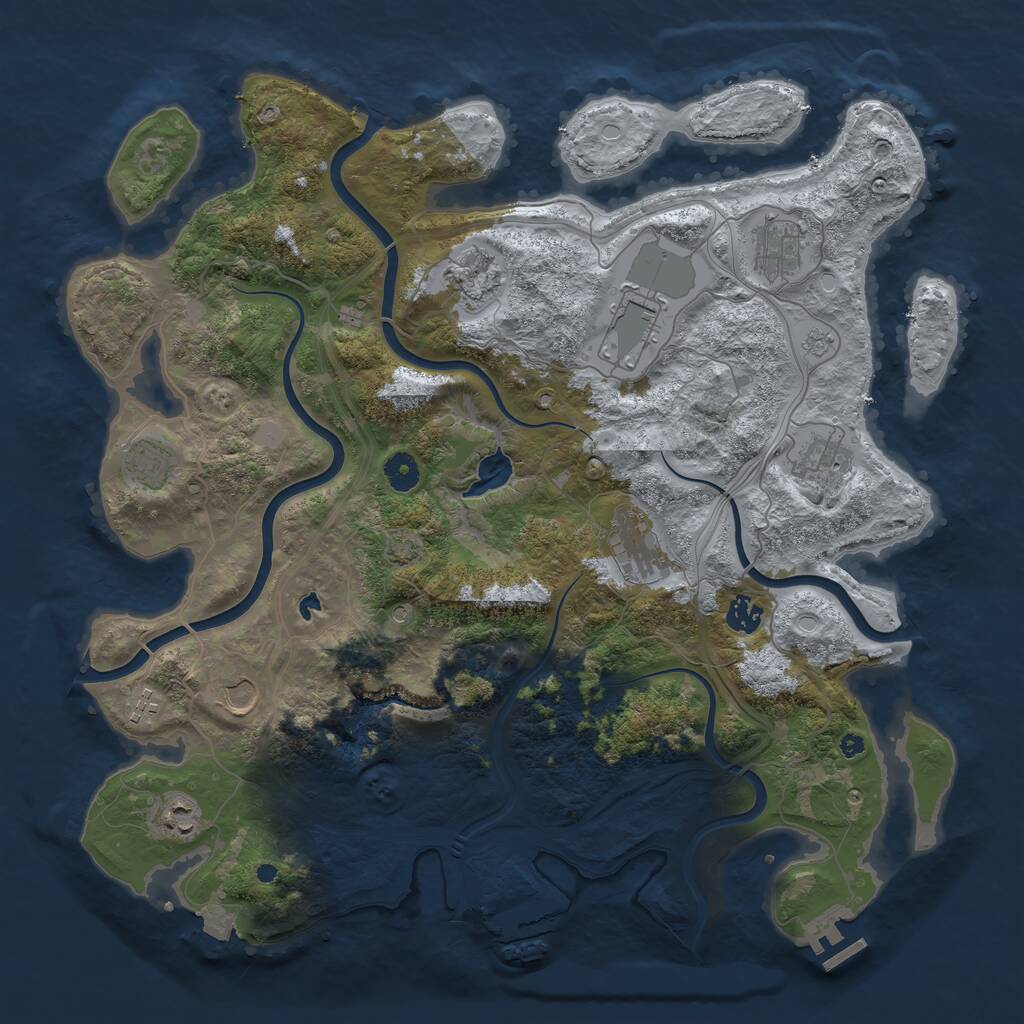 Rust Map: Procedural Map, Size: 4250, Seed: 1766991049, 16 Monuments
