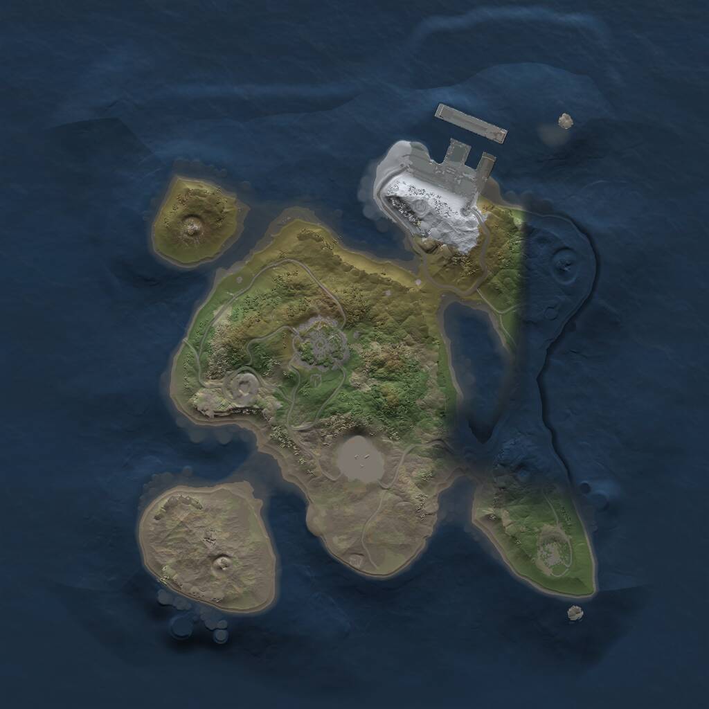 Rust Map: Procedural Map, Size: 1950, Seed: 696980085, 3 Monuments