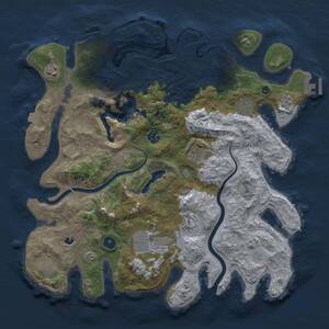 Thumbnail Rust Map: Procedural Map, Size: 4000, Seed: 376042720, 14 Monuments