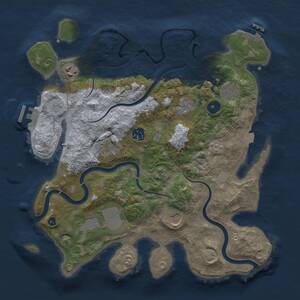 Thumbnail Rust Map: Procedural Map, Size: 3500, Seed: 220924016, 14 Monuments