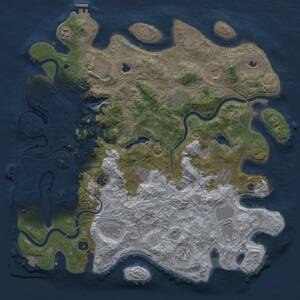 Thumbnail Rust Map: Procedural Map, Size: 4500, Seed: 575590551, 17 Monuments