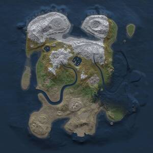 Thumbnail Rust Map: Procedural Map, Size: 2500, Seed: 1529838391, 7 Monuments