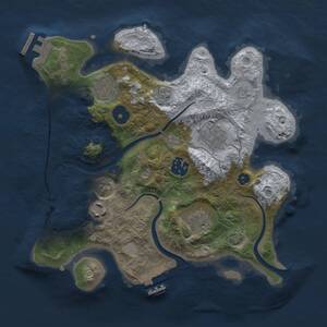 Thumbnail Rust Map: Procedural Map, Size: 2800, Seed: 1277085437, 12 Monuments