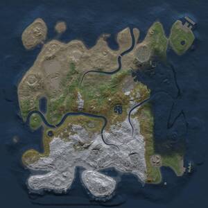 Thumbnail Rust Map: Procedural Map, Size: 3500, Seed: 895477504, 13 Monuments