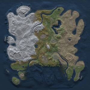 Thumbnail Rust Map: Procedural Map, Size: 4000, Seed: 998189, 16 Monuments