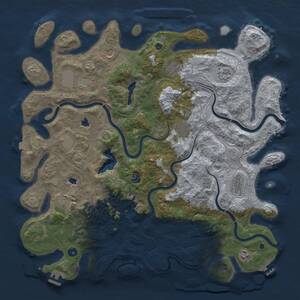 Thumbnail Rust Map: Procedural Map, Size: 4750, Seed: 13032026, 17 Monuments
