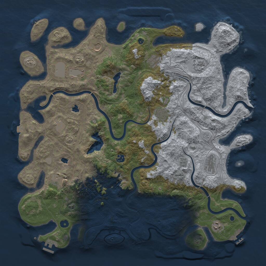 Rust Map: Procedural Map, Size: 4750, Seed: 13032026, 17 Monuments