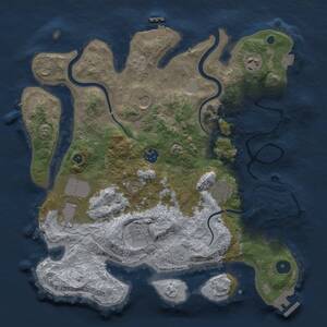 Thumbnail Rust Map: Procedural Map, Size: 3500, Seed: 1631815673, 13 Monuments