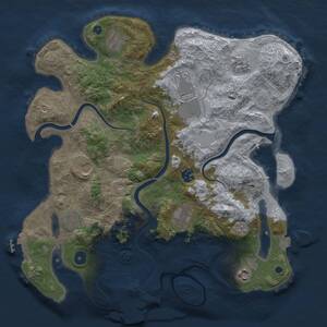 Thumbnail Rust Map: Procedural Map, Size: 3750, Seed: 61320, 15 Monuments