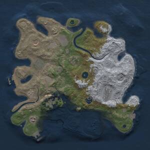 Thumbnail Rust Map: Procedural Map, Size: 3500, Seed: 1721304362, 15 Monuments