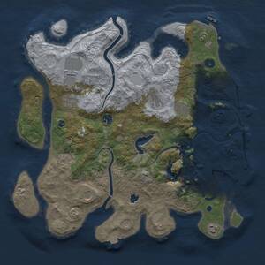 Thumbnail Rust Map: Procedural Map, Size: 4000, Seed: 1208867834, 14 Monuments