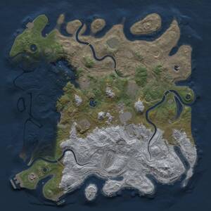 Thumbnail Rust Map: Procedural Map, Size: 4300, Seed: 654654, 17 Monuments