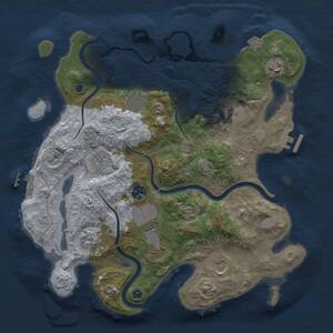 Thumbnail Rust Map: Procedural Map, Size: 3500, Seed: 849066, 15 Monuments