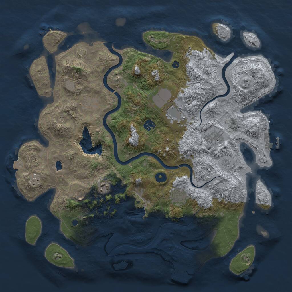 Rust Map: Procedural Map, Size: 4000, Seed: 1120020312, 14 Monuments