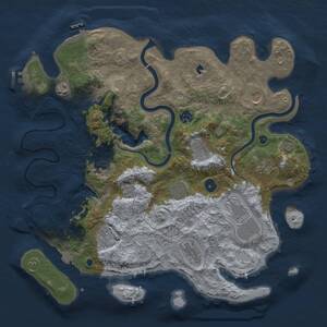Thumbnail Rust Map: Procedural Map, Size: 4000, Seed: 45694, 16 Monuments