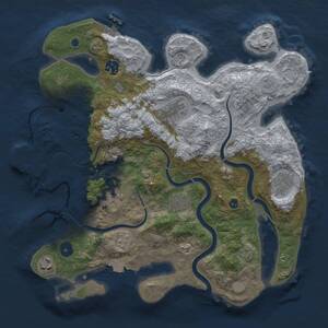Thumbnail Rust Map: Procedural Map, Size: 3500, Seed: 49042812, 13 Monuments