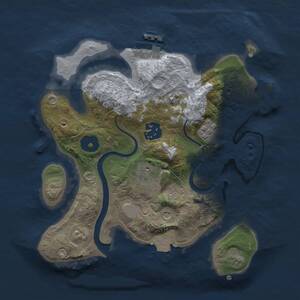 Thumbnail Rust Map: Procedural Map, Size: 2500, Seed: 5985, 7 Monuments