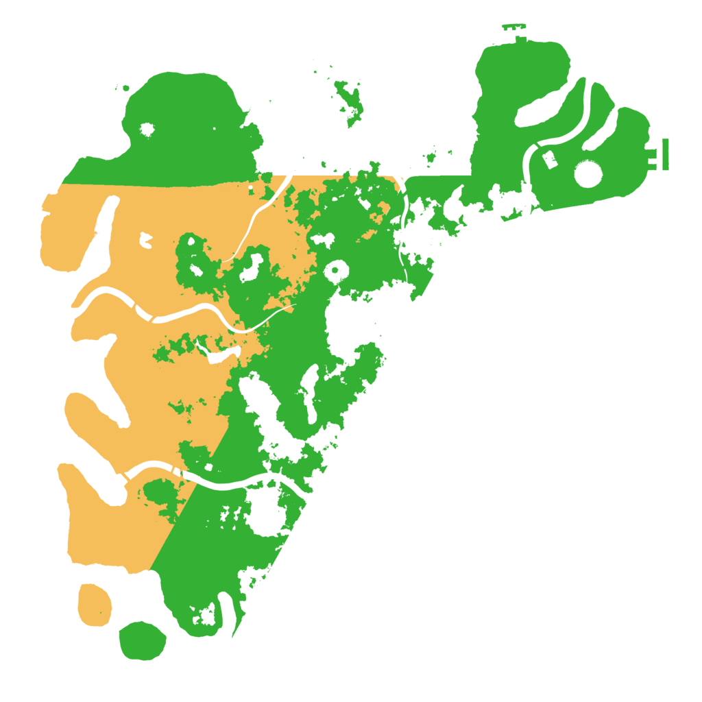 Biome Rust Map: Procedural Map, Size: 4500, Seed: 199921615