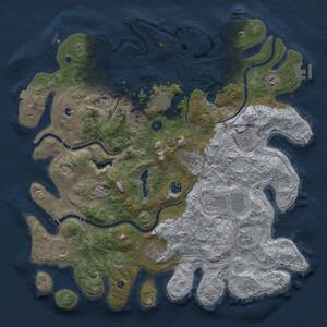 Thumbnail Rust Map: Procedural Map, Size: 4500, Seed: 199921615, 16 Monuments