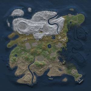 Thumbnail Rust Map: Procedural Map, Size: 3500, Seed: 920966089, 15 Monuments