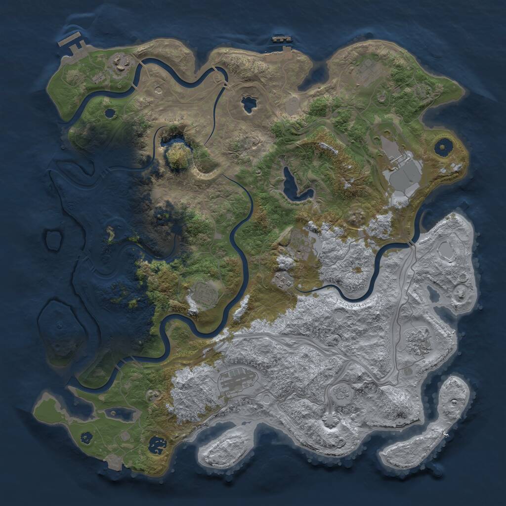 Rust Map: Procedural Map, Size: 4250, Seed: 42922271, 15 Monuments