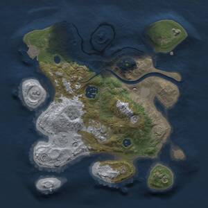 Thumbnail Rust Map: Procedural Map, Size: 2500, Seed: 1998132328, 7 Monuments