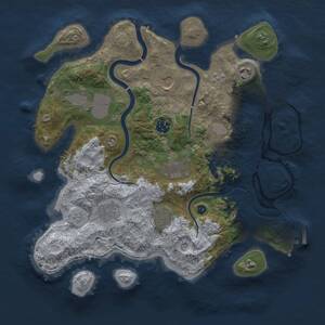 Thumbnail Rust Map: Procedural Map, Size: 3500, Seed: 2019546862, 13 Monuments