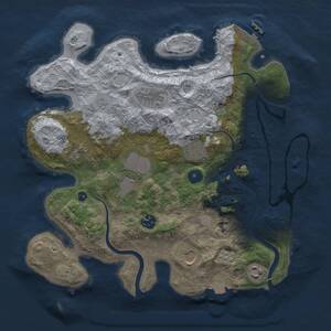 Thumbnail Rust Map: Procedural Map, Size: 3500, Seed: 1542577965, 13 Monuments