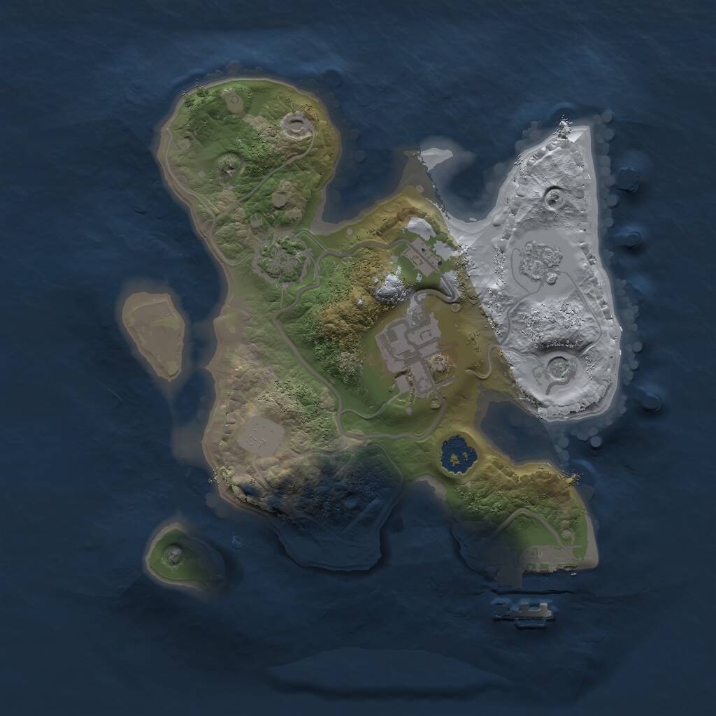Rust Map: Procedural Map, Size: 2000, Seed: 1348766692, 6 Monuments