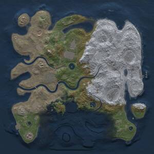 Thumbnail Rust Map: Procedural Map, Size: 3800, Seed: 790484490, 17 Monuments