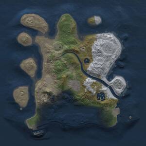 Thumbnail Rust Map: Procedural Map, Size: 2500, Seed: 69548486, 8 Monuments