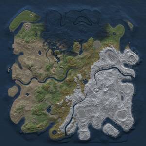Thumbnail Rust Map: Procedural Map, Size: 4500, Seed: 1793353518, 15 Monuments