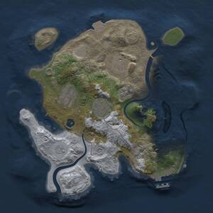 Thumbnail Rust Map: Procedural Map, Size: 2500, Seed: 1893329637, 10 Monuments