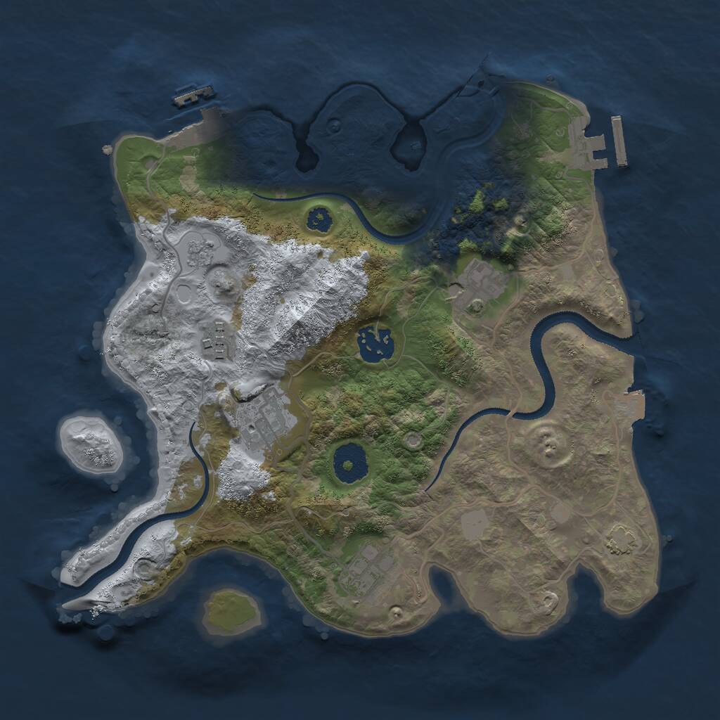 Rust Map: Procedural Map, Size: 2900, Seed: 112667932, 10 Monuments